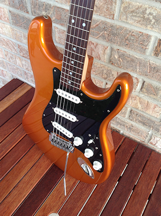 Custom Metallic Orange Strat